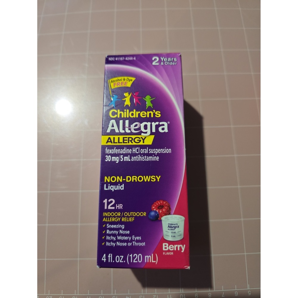 Allegra Children's 12-Hour Allergy Relief Liquid, Non-Drowsy  Expires 08/2027